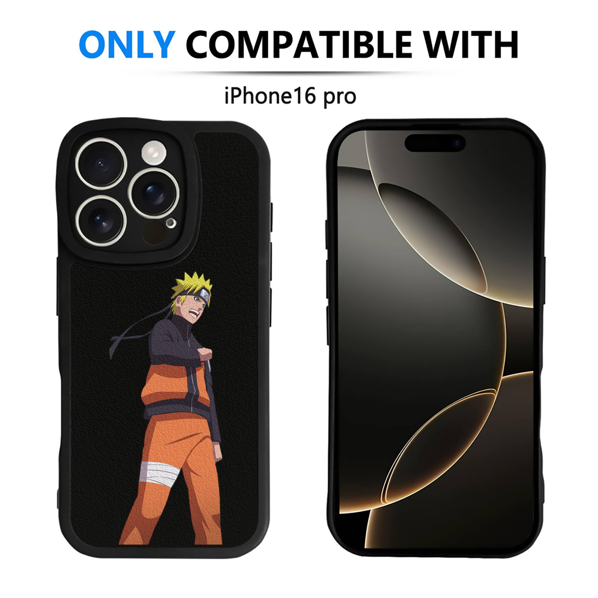 （画像用） NARUTO -ナルト- うずまき ナルト Uzumaki Naruto 【iPhone 16シリーズ対応】シリコンスマホケース（レザー調） 材質：シリコン